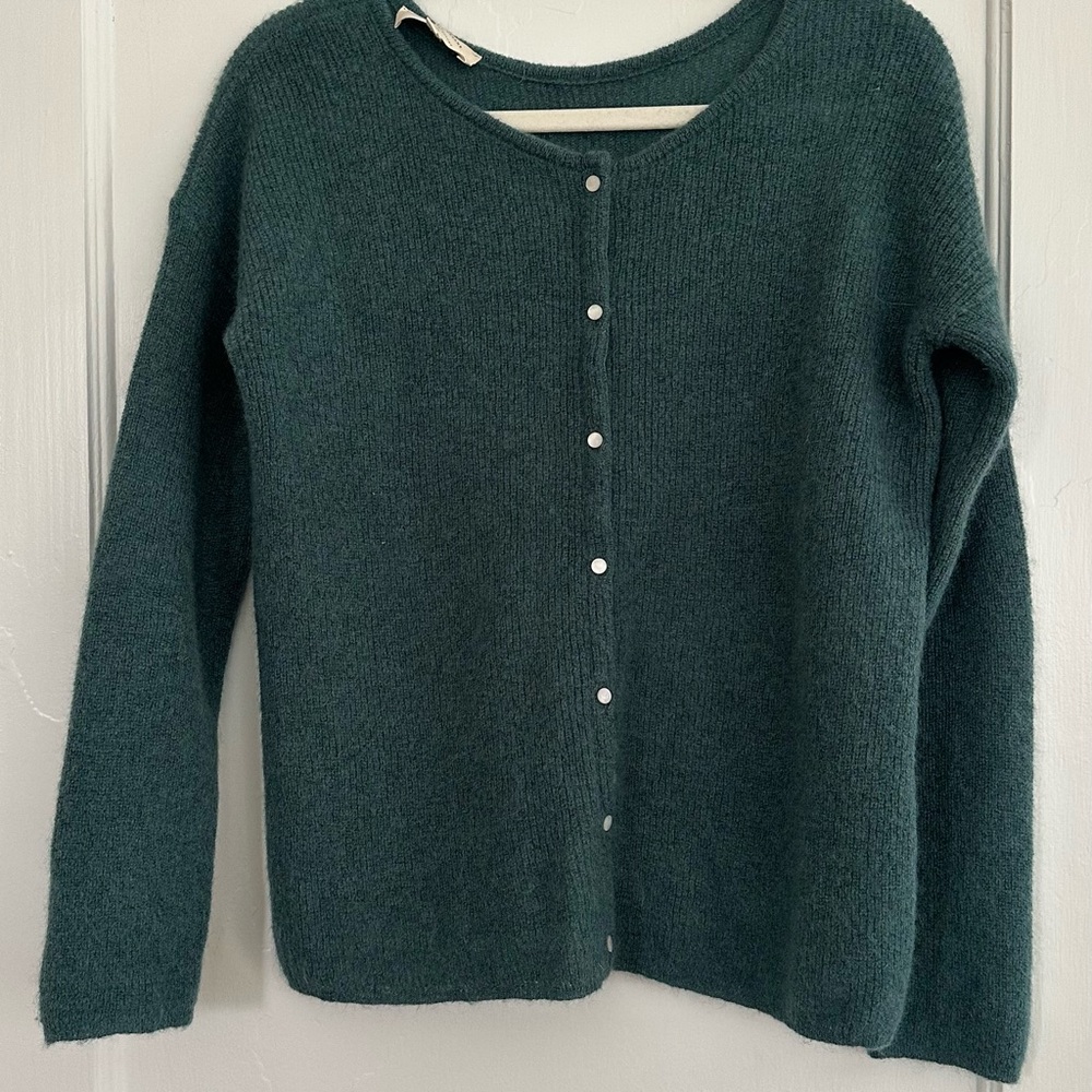 Sezane Gaspard Cardigan in sage - Picture 2 of 5